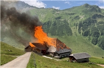 Alphütte niedergebrannt