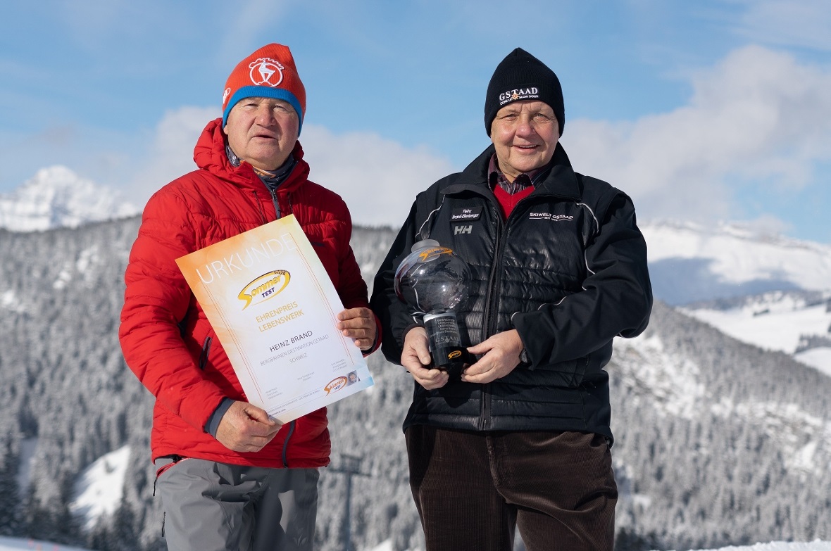 Heinz Brand erhält den Skiareatest-
Award für sein Lebenswerk