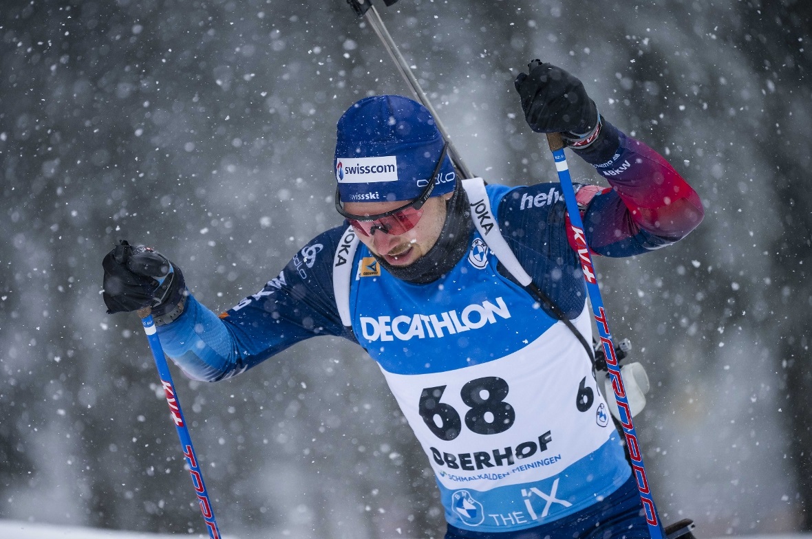 Der Zweisimmer Joscha Burkhalter war bester Schweizer im Biathlon-Weltcup-Sprint in Oberhof