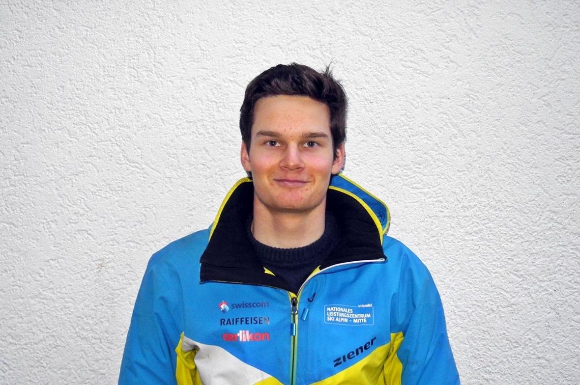 Florian Kunz wurde in der Abfahrt Vizeschweizermeister U18